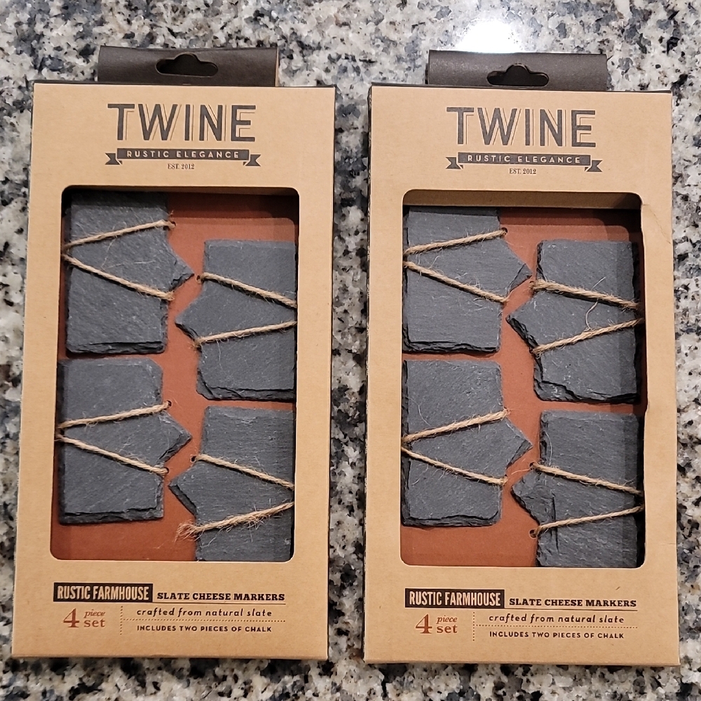 Twine Slate Cheese Markers Set